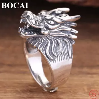 Мужские и женские кольца из серебра 2022 пробы с головой дракона