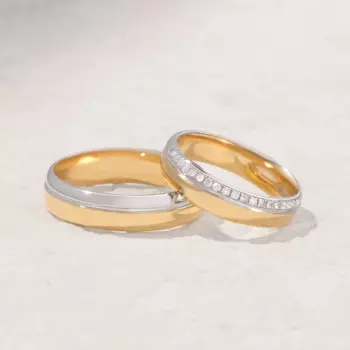 Мужские и женские парные кольца из серебра 925 пробы, с муассанитом