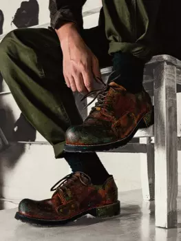 Мужские и женские туфли-лодочки из меди и кожи