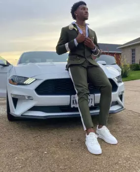 Мужские костюмы из 2 предметов, модные однобортные повседневные Костюмы в полоску с принтом, красивые праздничные костюмы на заказ, пальто + брюки