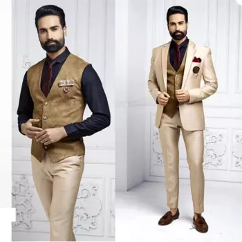 Мужские костюмы из 2 предметов, розовое золото, пиджак + брюки, индивидуальный пошив, красивые свадебные костюмы, однобортные, деловые, праздничные костюмы