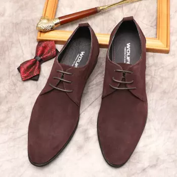 Мужские кожаные деловые туфли из натуральной кожи, роскошные модельные туфли, мужские черные, коричневые свадебные мужские замшевые туфли-оксфорды на шнуровке