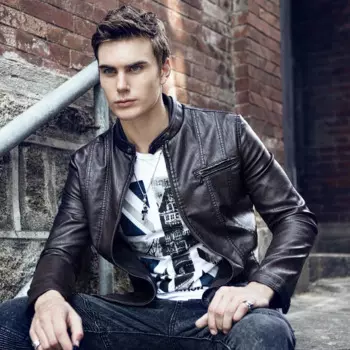 Мужские кожаные куртки, осенняя Новая повседневная мотоциклетная куртка из искусственной кожи, мужские пальто из искусственной кожи, уличная одежда, мужская куртка-бомбер, кожаная куртка