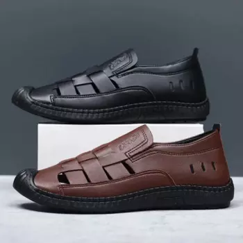 Мужские кожаные туфли Tenis Masculino, мужские туфли без застежек с круглым носком, уличные Мокасины, кожаные модные мужские лоферы