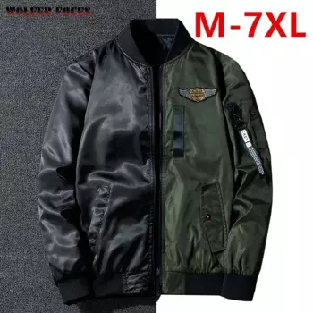Мужские куртки на весну и осень, модная одежда, новый стиль, повседневная мужская куртка-бомбер большого размера, одежда, зимние пальто
