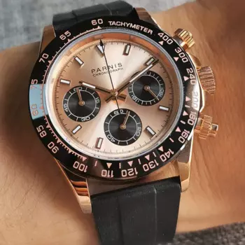 Мужские кварцевые часы с хронографом, 39 мм