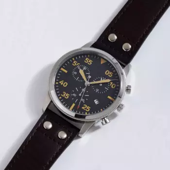 Мужские кварцевые часы с хронографом, 42 мм