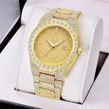 Мужские кварцевые часы в стиле хип-хоп