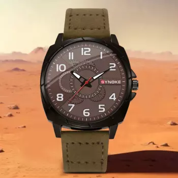 Мужские кварцевые часы, водонепроницаемые спортивные часы марки SYNOKE