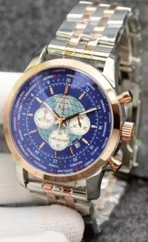 Мужские кварцевые наручные часы с хронографом, 44 мм