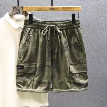 Мужские летние камуфляжные шорты в стиле ретро