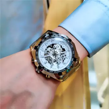 Мужские механические часы AOKULASIC, модные водонепроницаемые автоматические спортивные мужские часы, водонепроницаемые часы, мужские часы 2023