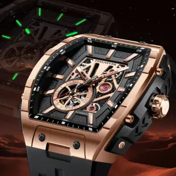 Мужские механические часы FEELNEVER, механические часы для мужчин, автоматические наручные часы с сапфировым стеклом, водонепроницаемые часы из нержавеющей стали, Reloj