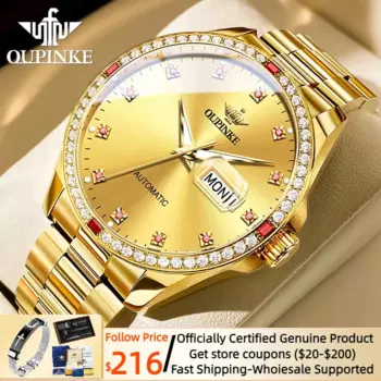 Мужские механические часы OUPINKE с японским механизмом