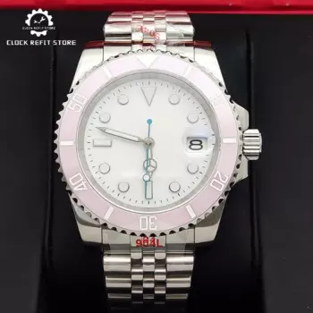 Мужские механические часы с сапфировым стеклом, японские часы NH35, часы из нержавеющей стали, ремешок для пяти батов, водонепроницаемые мужские часы