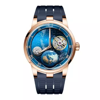 Мужские механические часы со звездным небом и землей, из нержавеющей стали