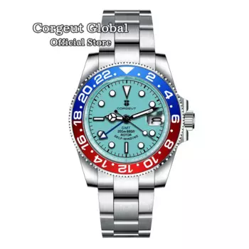 Мужские механические наручные часы с лупой, 40 мм