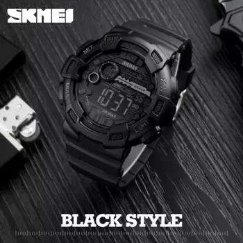 Мужские многофункциональные водонепроницаемые часы с ремешком из ПУ кожи