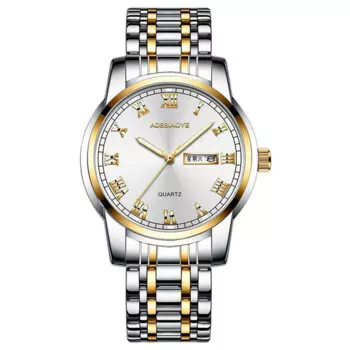 Мужские модные часы, высококачественные светящиеся водонепроницаемые кварцевые наручные часы для работы и офиса