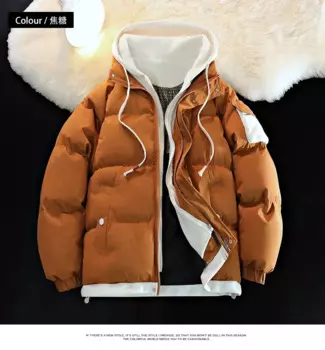 Мужские модные студенческие парки-пуховики, зимняя свободная утолщенная мужская теплая хлопковая куртка, мужское новое зимнее пальто с капюшоном, мужское