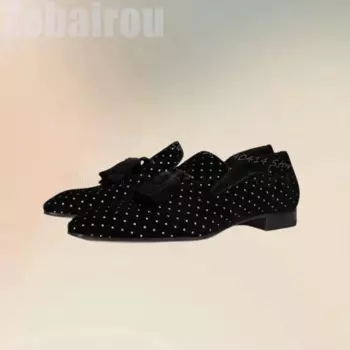 Мужские мокасины ручной работы с кисточками