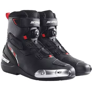 Мужские мотоциклетные ботинки Scoyco, мотоциклетная обувь, мотоциклетные ботинки эндуро, мотоциклетные ботинки с защитой от падения, дышащие ботинки для верховой езды