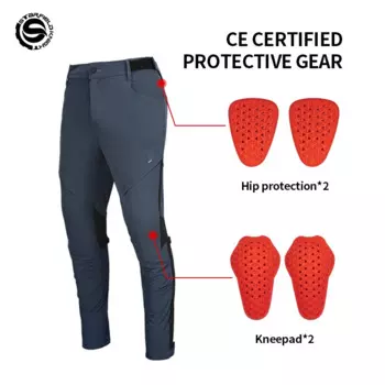 Мужские мотоциклетные быстросохнущие штаны Star Field Knight, летние дышащие серо-синие брюки для бега с защитной экипировкой CE