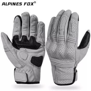 Мужские Мотоциклетные Перчатки В Стиле Ретро, водонепроницаемые Кожаные Дышащие Защитные Перчатки Для Защиты Пальцев