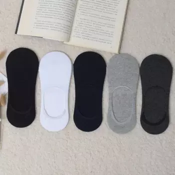 Мужские носки по щиколотку, высокое качество, мягкие, для отдыха, из чистого хлопка, мужские, чистый цвет, силикон, противоскользящие, невидимые носки-башмачки, мужские, Harajuku