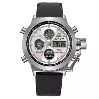 Мужские Оригинальные часы, студенческие модные многофункциональные электронные часы с силиконовым ремешком, черные роскошные часы