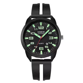 Мужские Оригинальные дешевые часы, модные простые армейские кварцевые часы с резиновым ремешком и датой, мужские часы