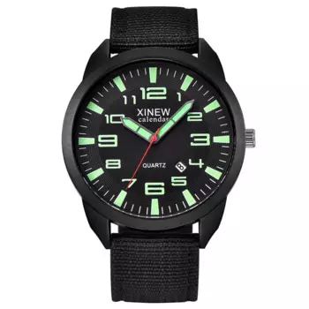 Мужские Оригинальные женские часы, черные мужские часы, модные простые военные кварцевые дешевые часы с нейлоновым ремешком и датой, мужские часы 2024