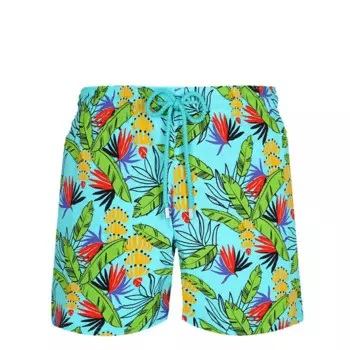 Мужские плавки с принтом Таити цветы бананы новые летние повседневные шорты модные стильные мужские шорты Бермуды пляжные шорты 61319