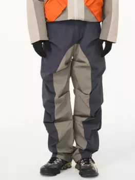 Мужские Плиссированные комбинезоны контрастных цветов с трехмерным вырезом