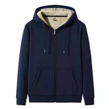 Мужские плотные теплые флисовые толстовки, Мужская Уличная одежда, свитшоты на молнии, мужской кашемировый оверсайз кардиган с капюшоном