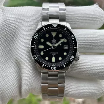 Мужские полностью автоматические механические наручные часы STEELDIVE SD1973 с многоцветным циферблатом NH35, швейцарские светящиеся водонепроницаемые часы 200 м