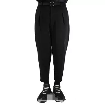 Мужские повседневные свободные брюки с высокой талией в уличном стиле для мужчин и женщин, костюм большого размера на весну/лето