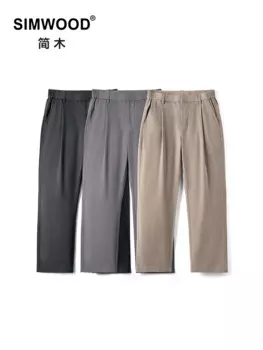 Мужские прямые брюки из смесовой шерсти Lyocell, осень 2024