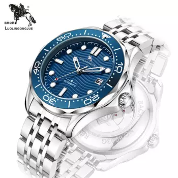 Мужские Роскошные брендовые деловые спортивные автоматические механические часы 2023 мм 300 NH35 стальные водонепроницаемые часы для мужчин наручные часы