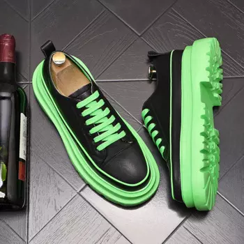 Мужские роскошные модные вечерние платья для выпускного вечера, туфли на платформе, брендовая дизайнерская обувь на шнуровке, черные, белые оригинальные кожаные кроссовки, обувь