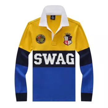 Мужские рубашки поло размера плюс 7xl, дизайнерская футболка с длинным рукавом и полосатым воротником, желтая дышащая модная мужская свободная футболка большого размера