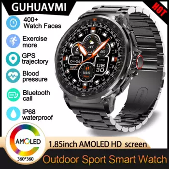 Мужские Смарт-часы 2024 дюйма HD Bluetooth звонки GPS трек артериальное давление 1,85 мАч большая батарея 710 + спортивные часы для фитнеса с движением