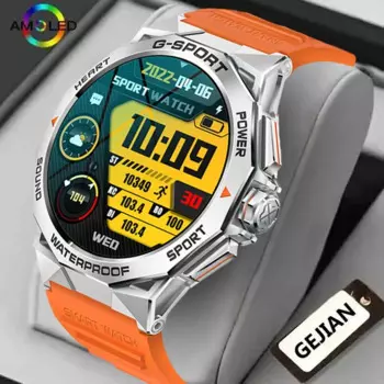 Мужские Смарт-часы K62 с AMOLED-экраном 1,96 дюйма и Bluetooth-вызовом