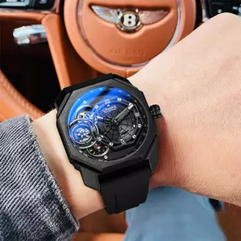 Мужские спортивные механические часы с циферблатом, роскошные брендовые языческие дизайны часов водонепроницаемые кварцевые наручные часы, мужские часы