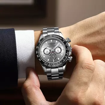 Мужские светящиеся часы SIBOTTE2024, деловые мужские автоматические часы, многофункциональные механические часы, водонепроницаемые спортивные часы с хронографом