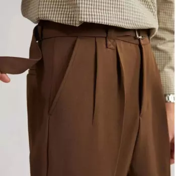 Мужские свободные брюки с поясом, 3 цвета