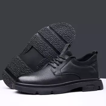 Мужские туфли-оксфорды из натуральной кожи, размеры 38-48