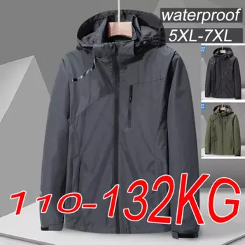 Мужские уличные водонепроницаемые походные куртки 6XL 7XL, ветровка больших размеров, износостойкие дышащие альпинистские куртки для мужчин
