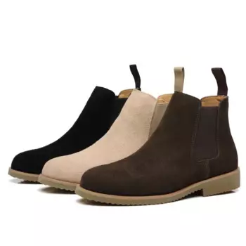 Мужские Винтажные ботинки челси из мягкой замши и нубука