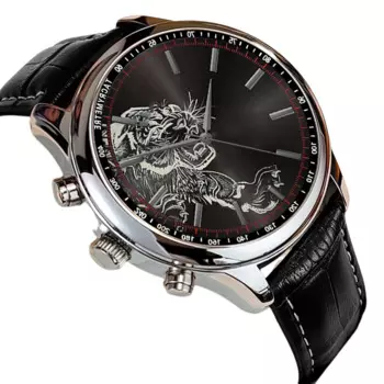 Мужские Винтажные кварцевые наручные часы с ремешком